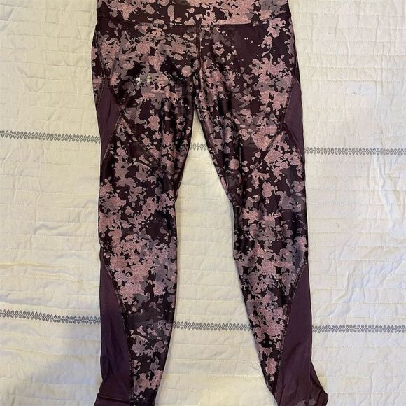 Under Armour Women's Purple Compression Heatgear Leggings Size M - Picture 1 of 8